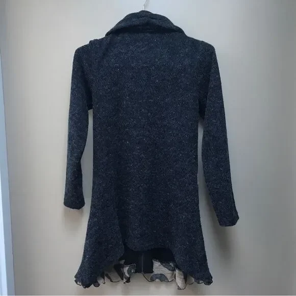 Fleur de Lis Brown Ruffle Pocket Cardigan (S) - Picture 8 of 10